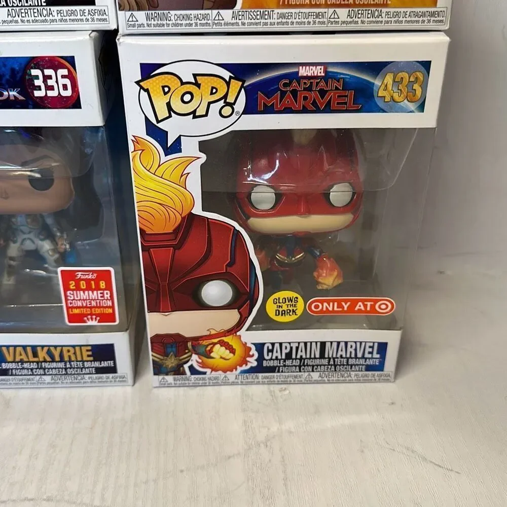Funko Pop! Marvel 264 Groot #336 Valkyrie #314 Cable #433 Captain Marvel set of‎